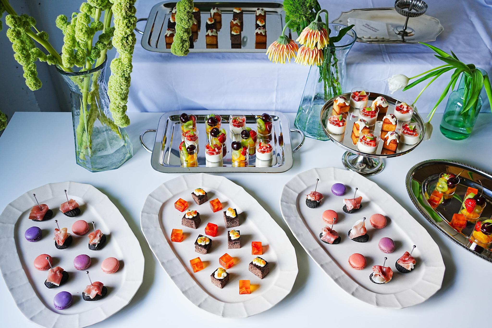 手に取りやすいフィンガーフードは会話を楽しみながらお召し上がり頂けます。
