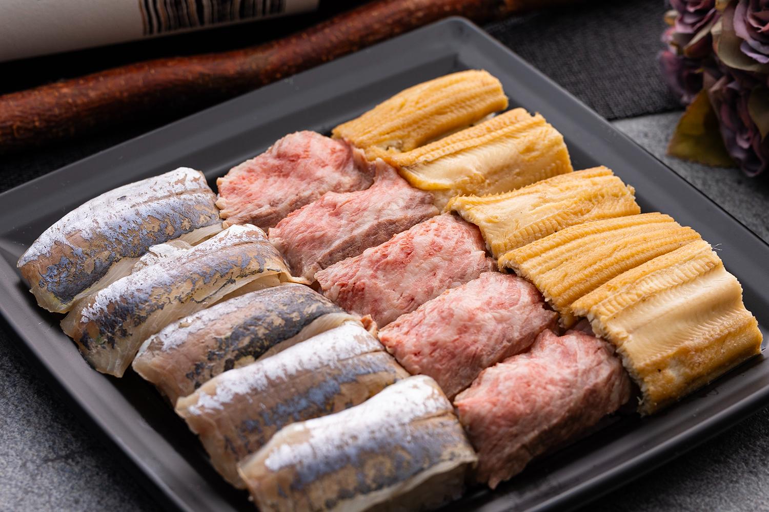 厳選黒毛和牛の肉寿司と握りずし（2貫）