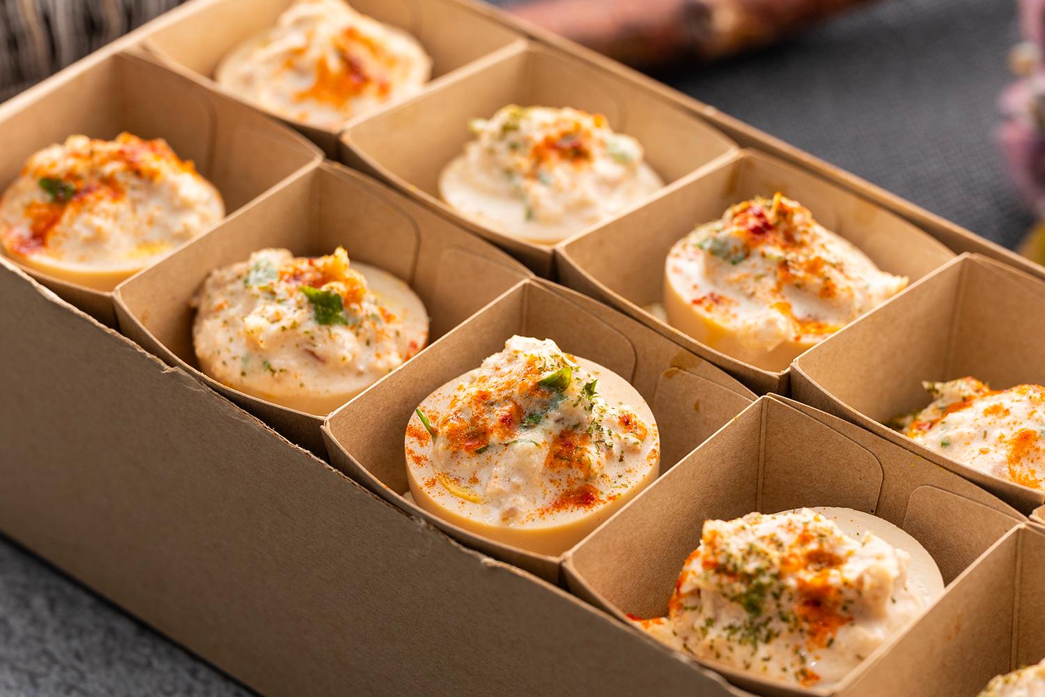 煮卵のツナソース添え