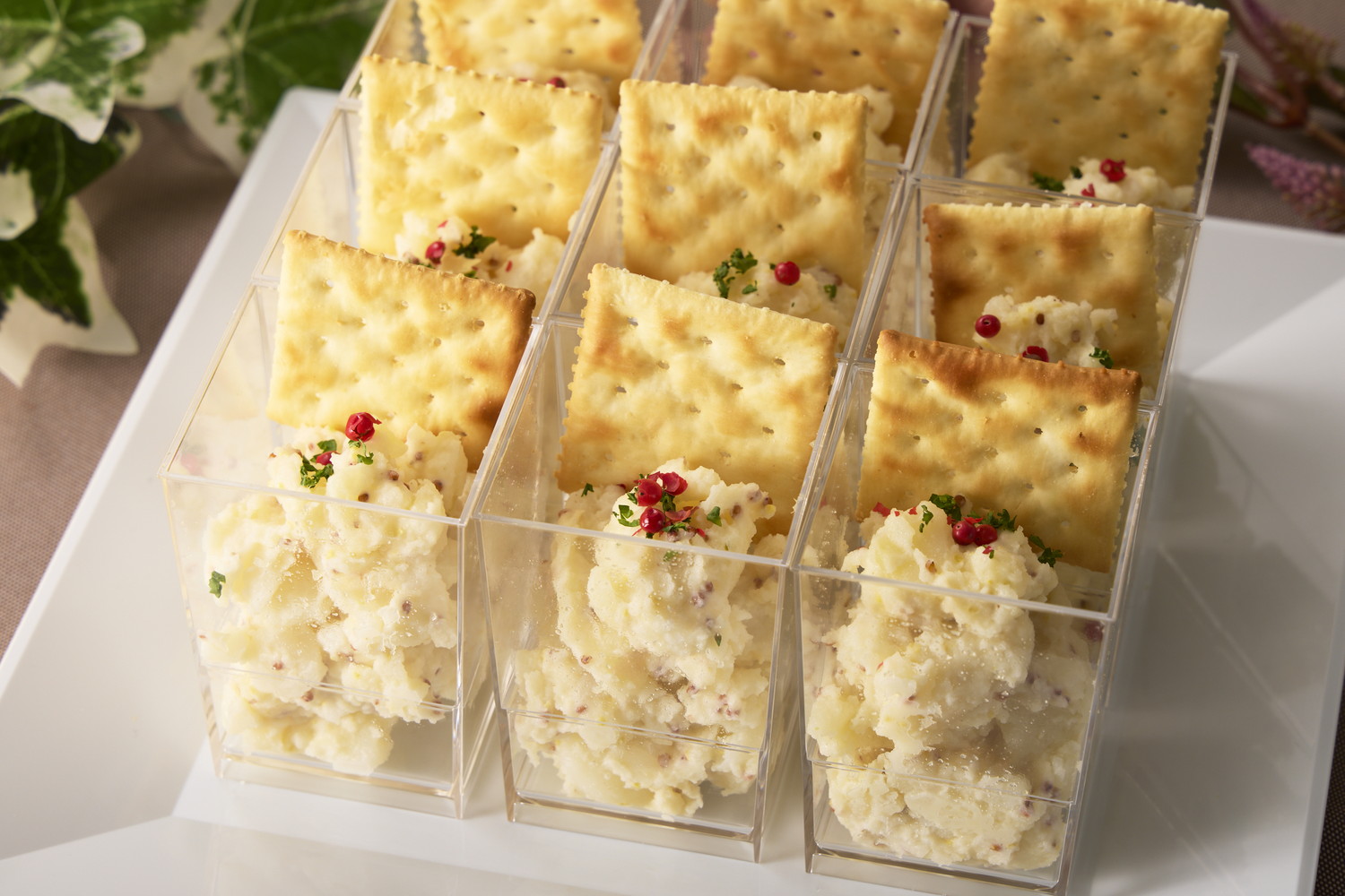 トリュフ香るポテトサラダ クラッカー添え