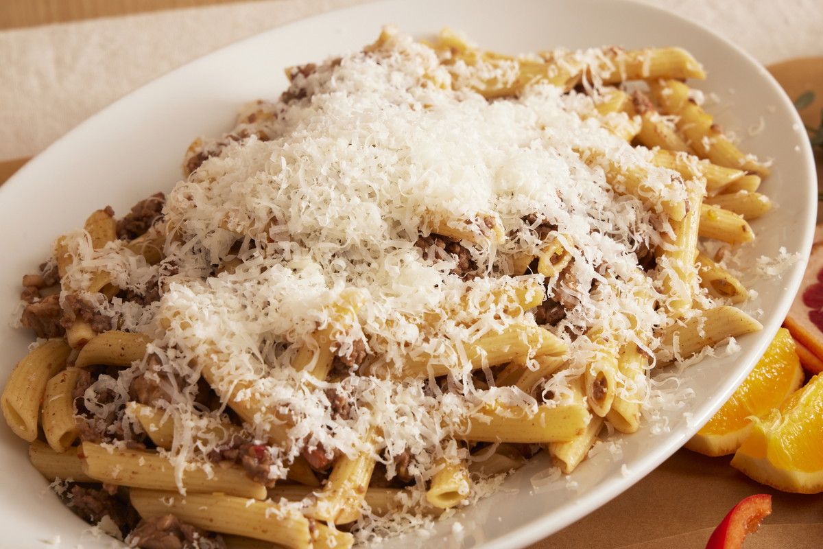 ミートソースペンネのオーブン焼き