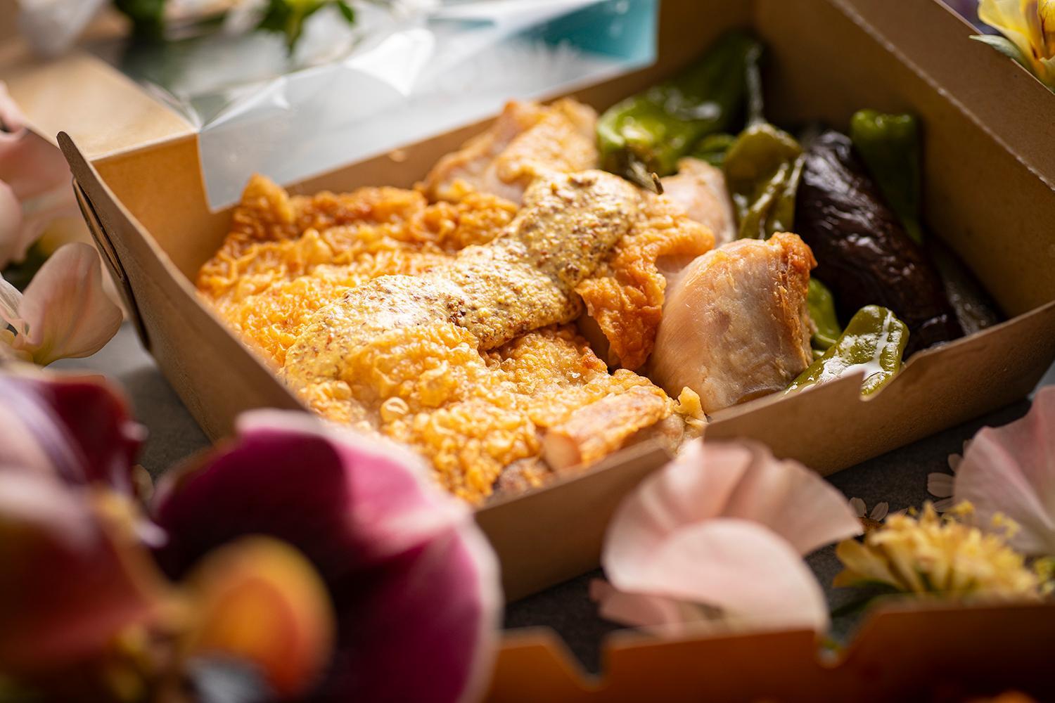 グリルチキン・茄子とししとうのお浸し