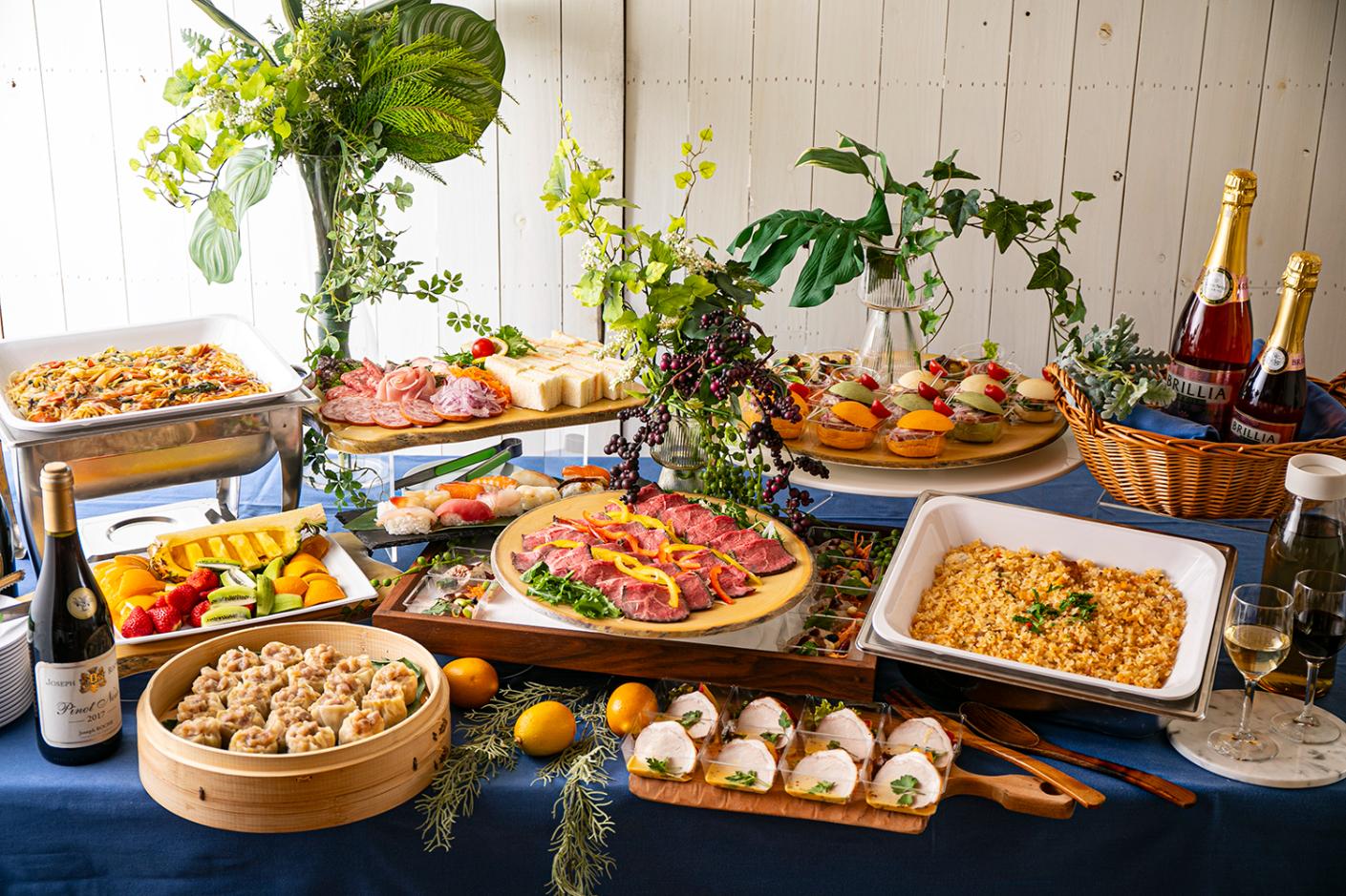 握り寿司付き中華バラエティケータリング(9人前イメージ)