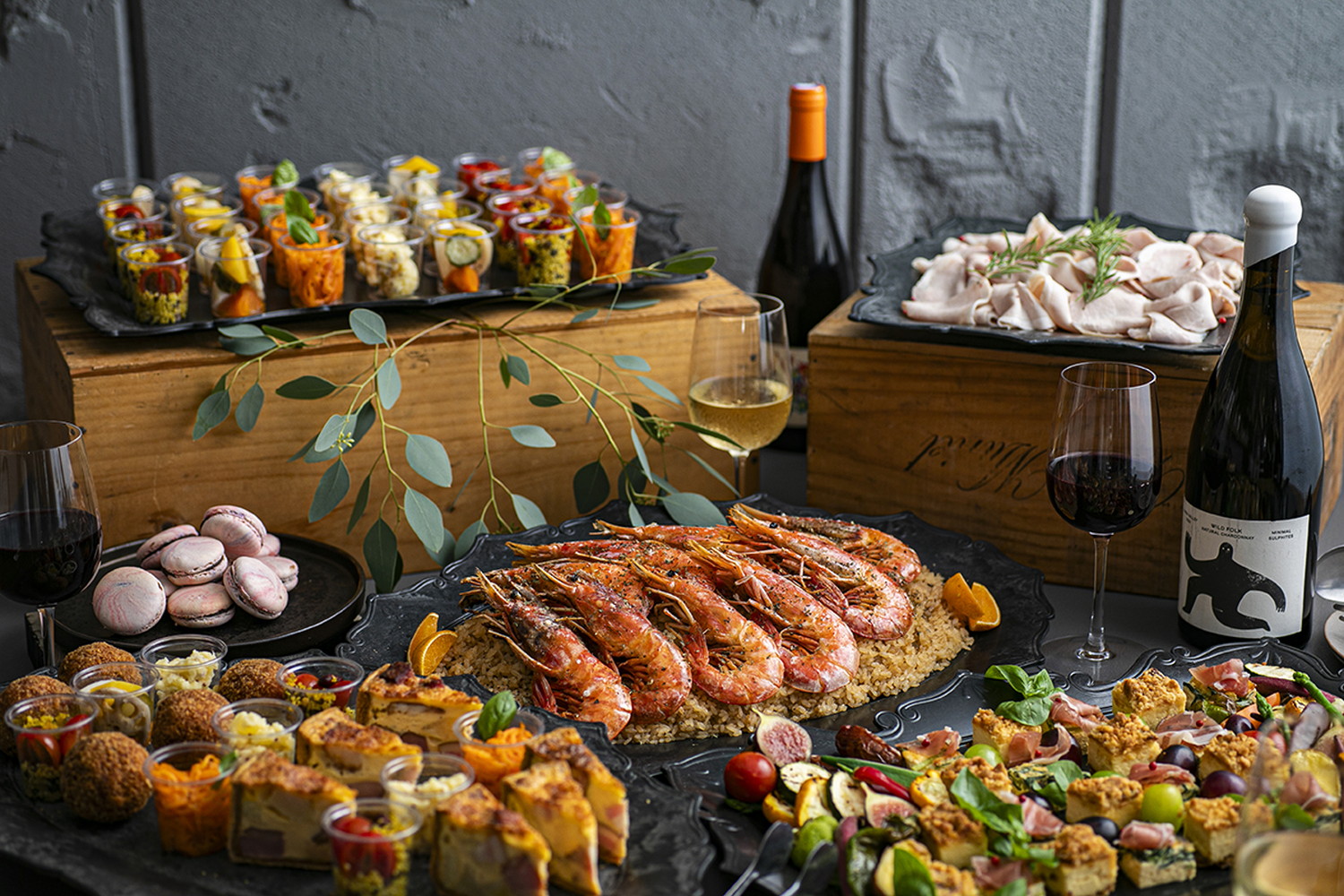 自家製キッシュにポークハムが入ったケータリング