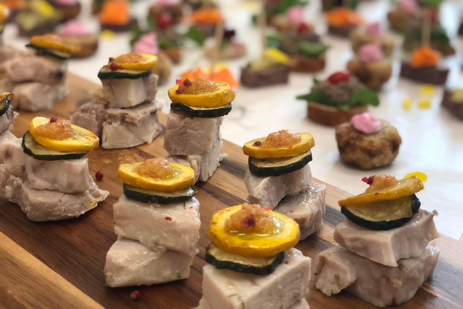 マグロとズッキーニのコンフィ