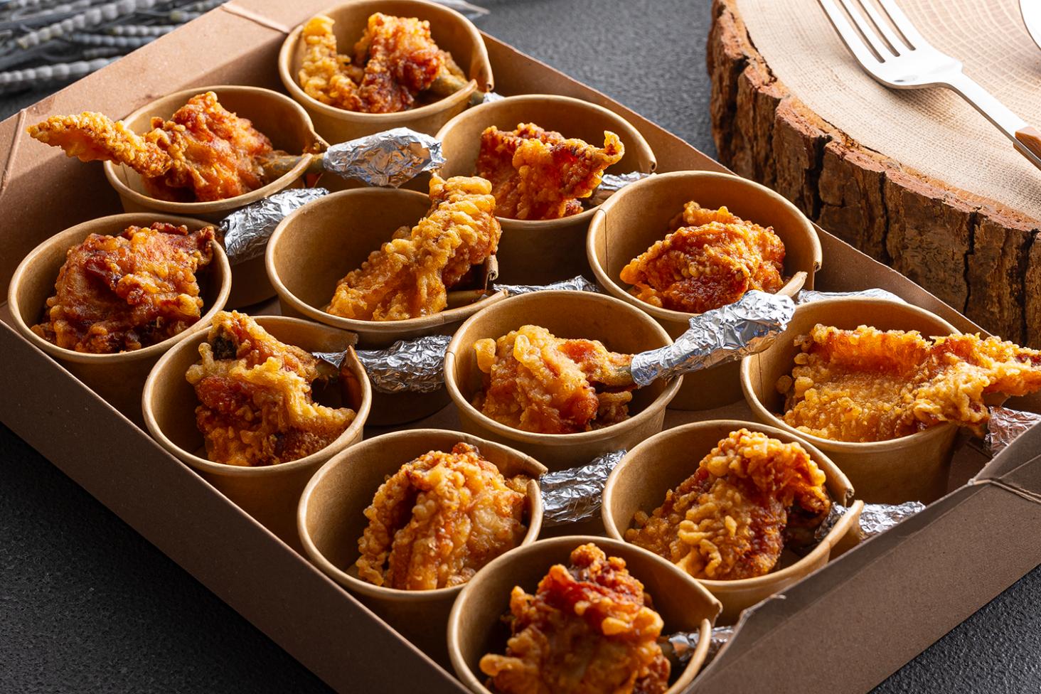 チューリップ肉のフライドチキン