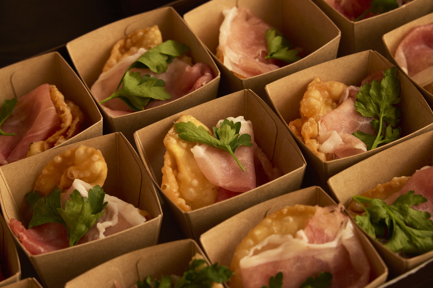 生ハムとラビオリ