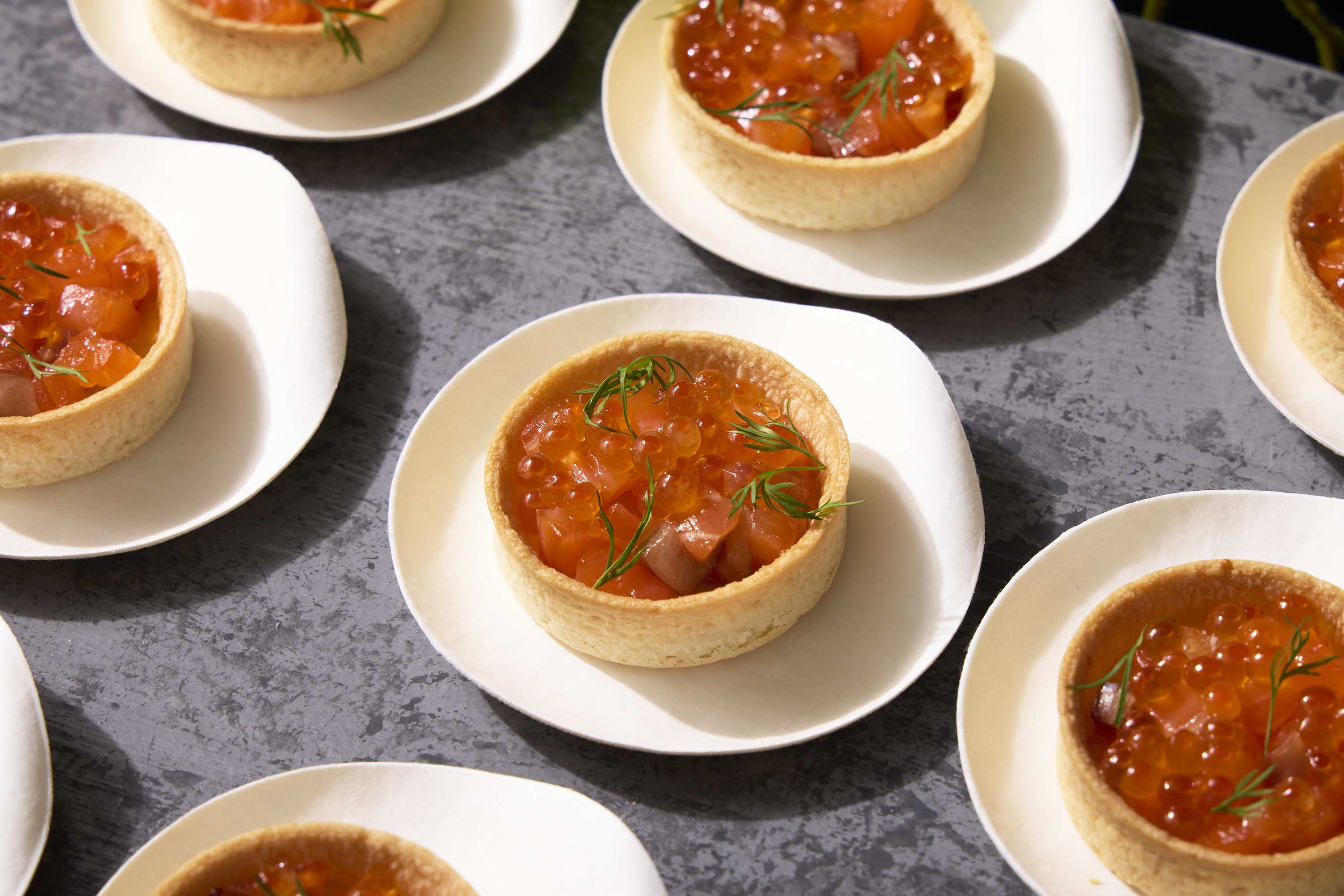 タルトフラミッシュ フレンチキャビアとサーモン