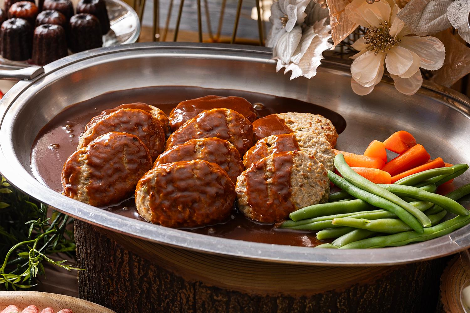 デミグラスソースのハンバーグ（温製）