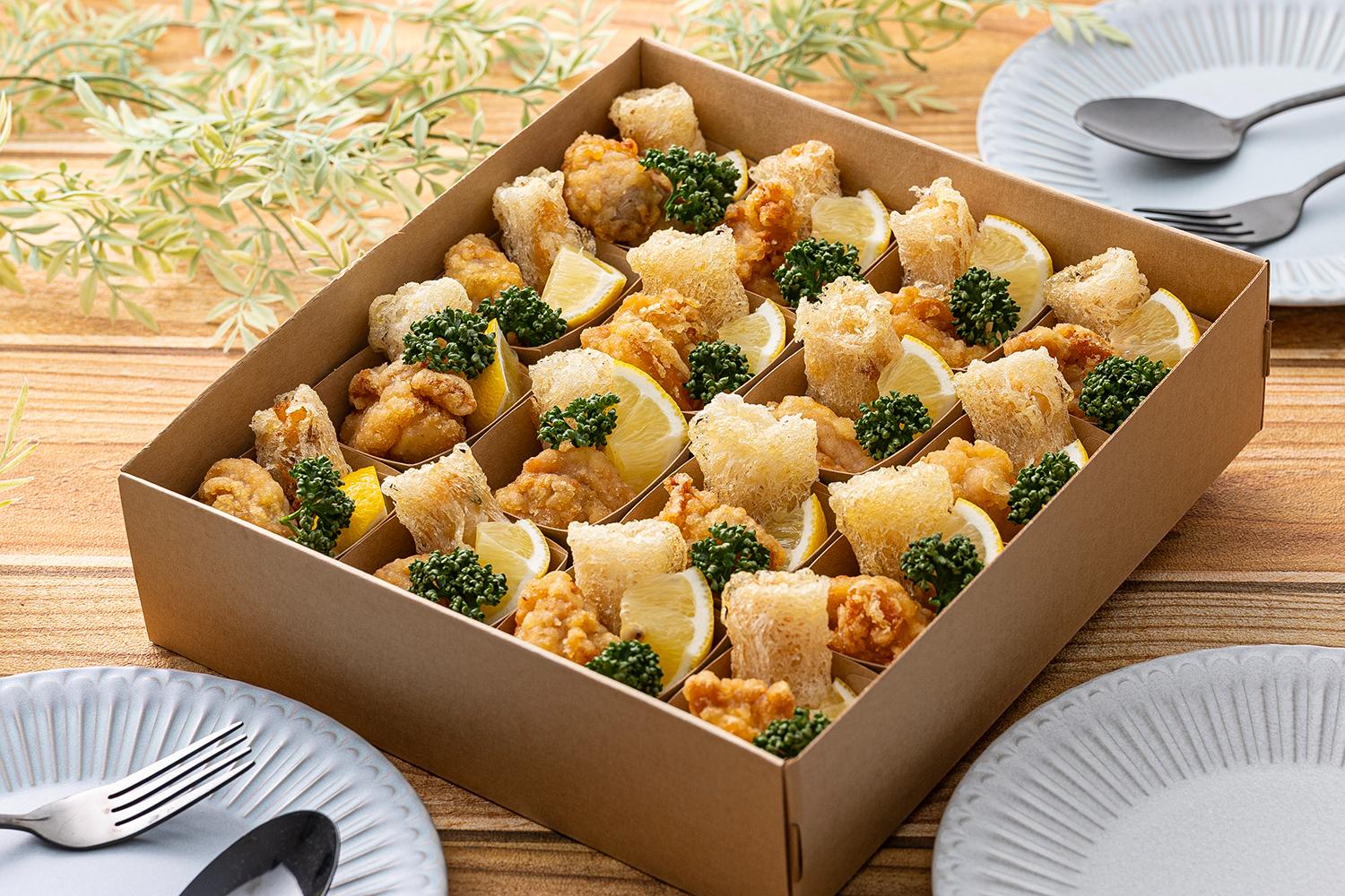 海鮮春巻とから揚げ