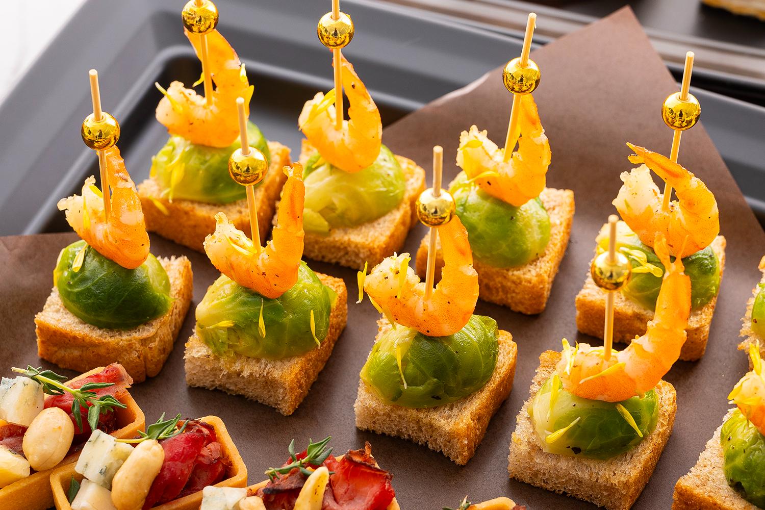 芽キャベツと海老のアーリオオーリオ