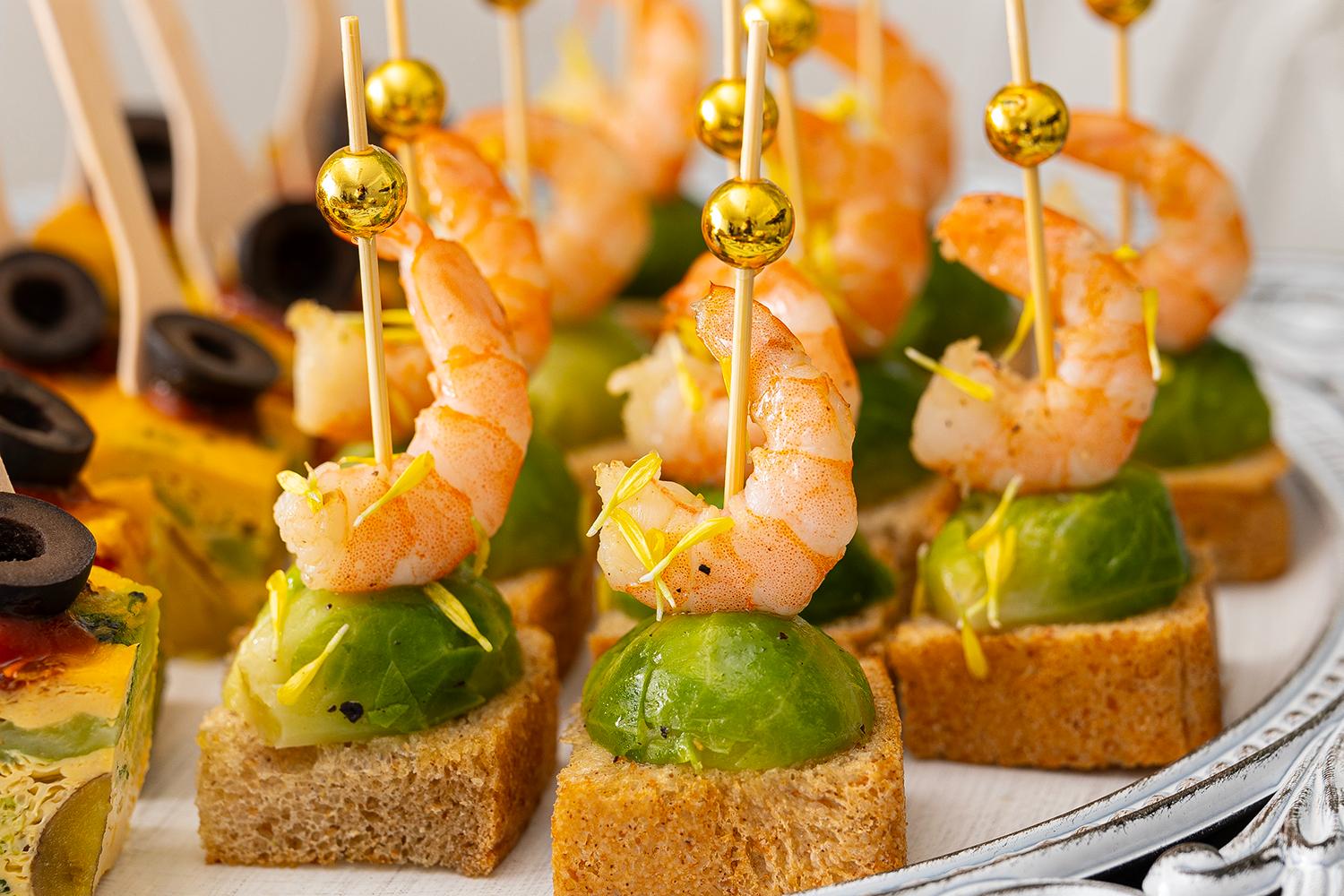 芽キャベツと海老のアーリオオーリオ