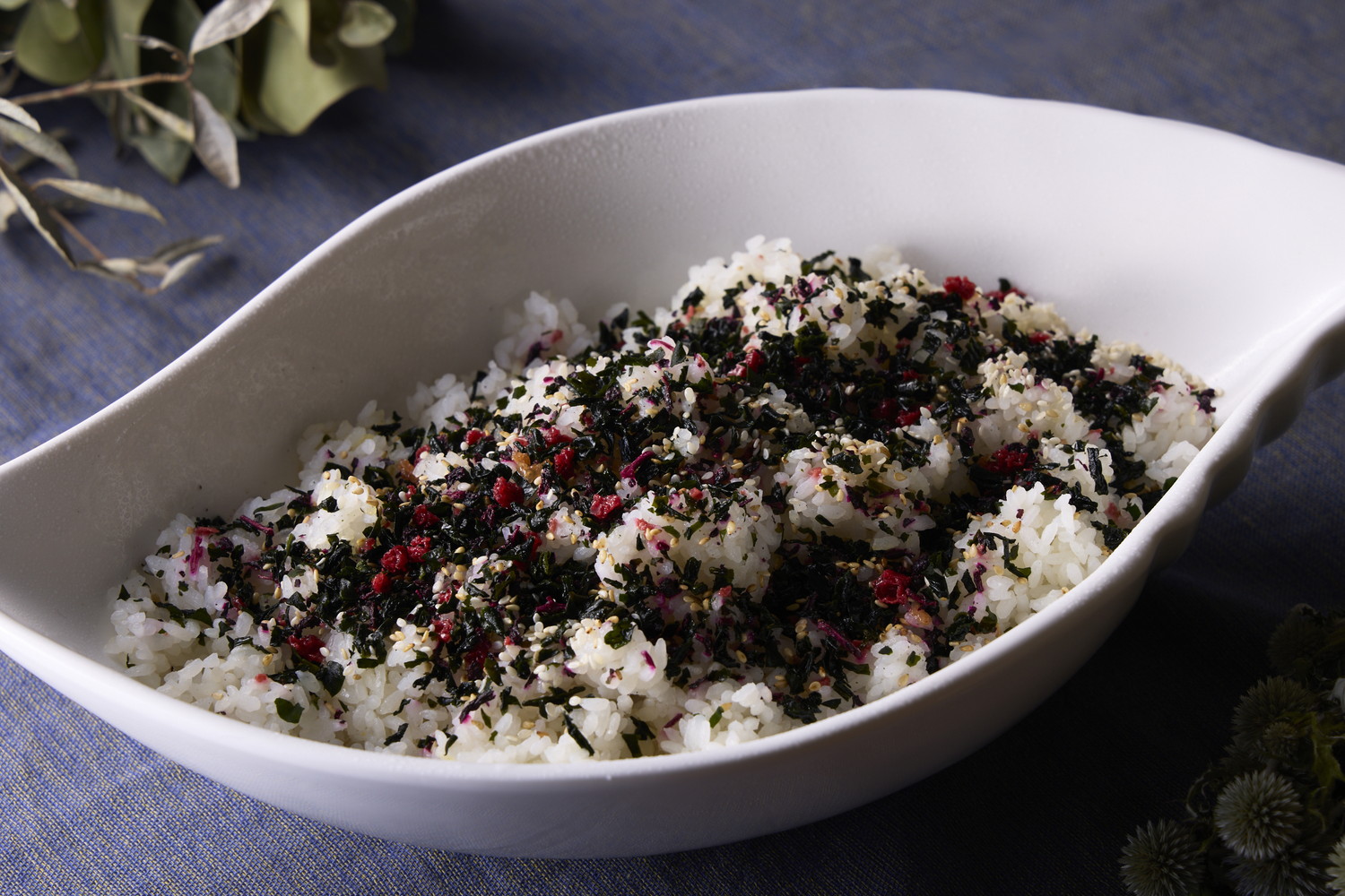 ハーブティーライス　梅しそふりかけご飯
