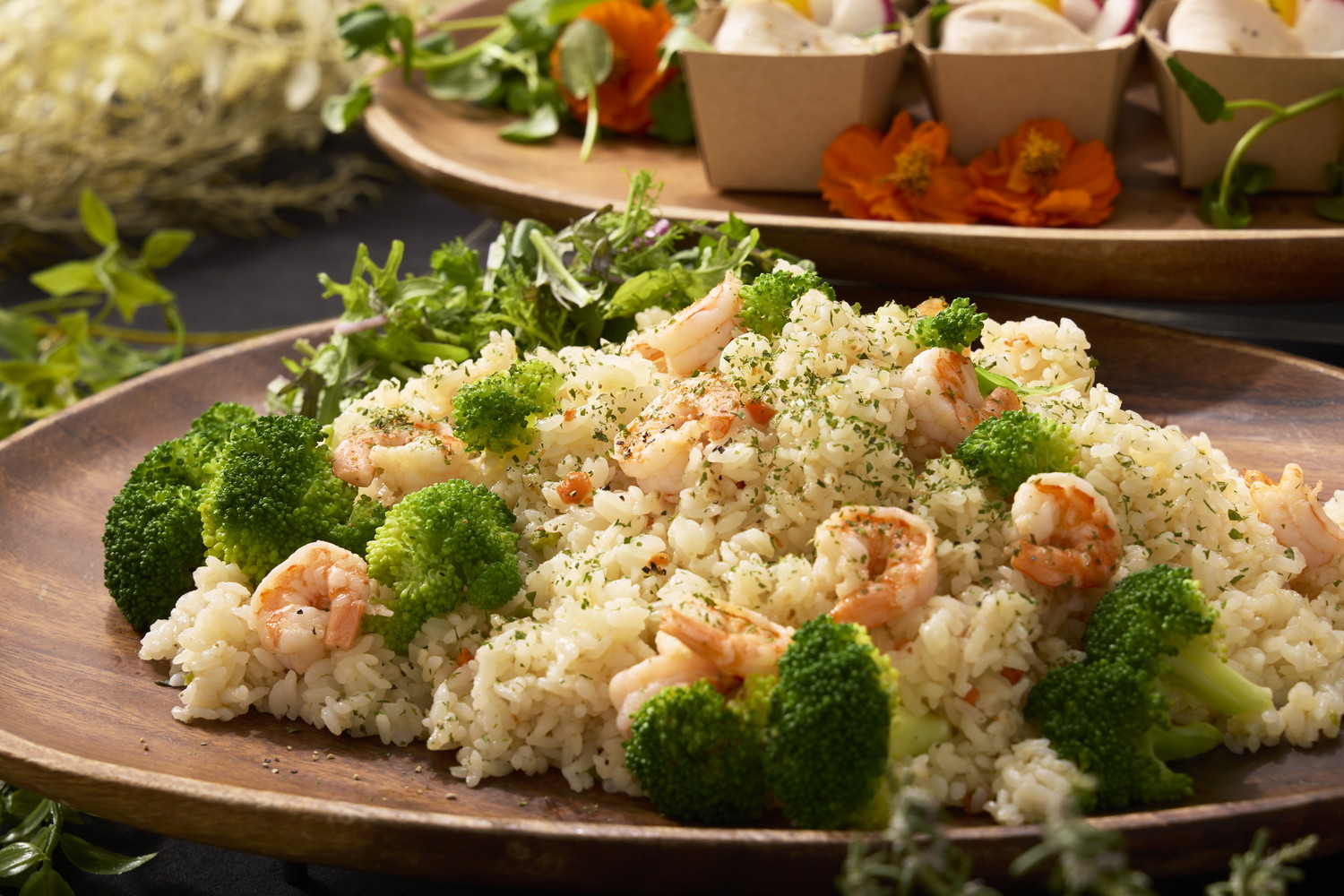 エビとブロッコリーのバターライス