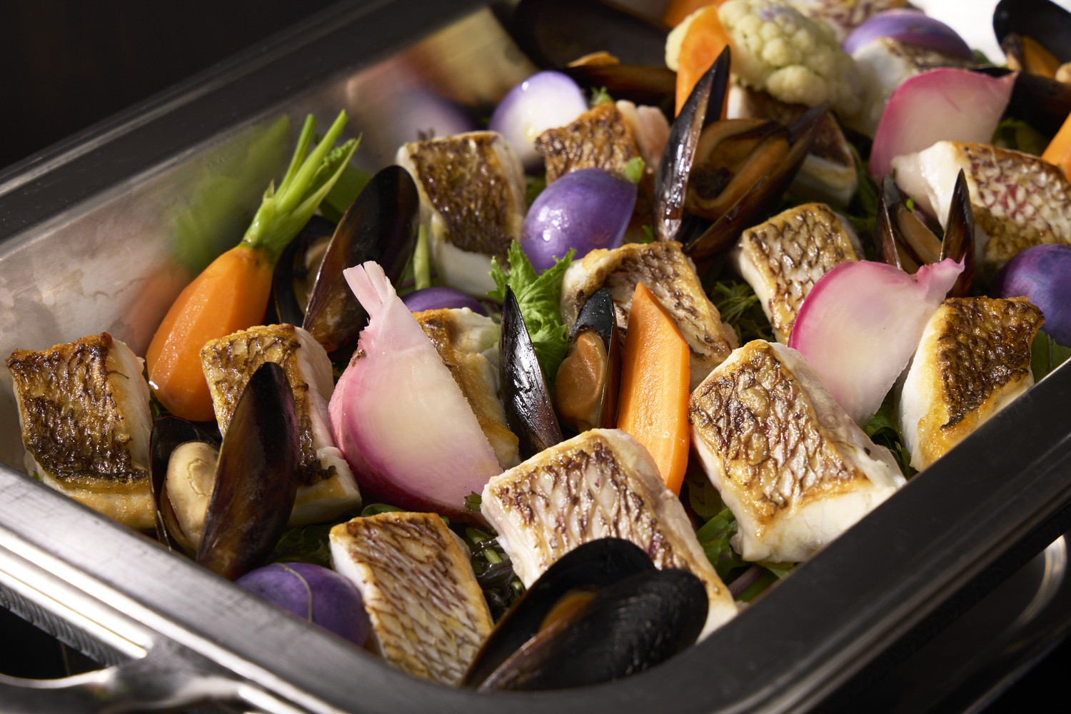 鮮魚とムール貝のヴァプール