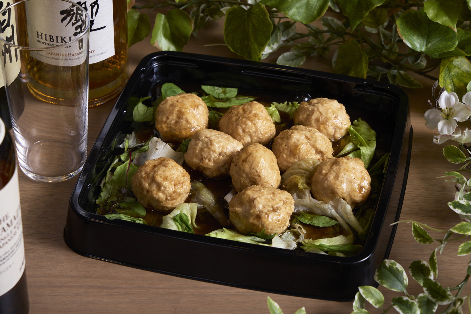 鶏ダンゴの洋風照り焼きソース