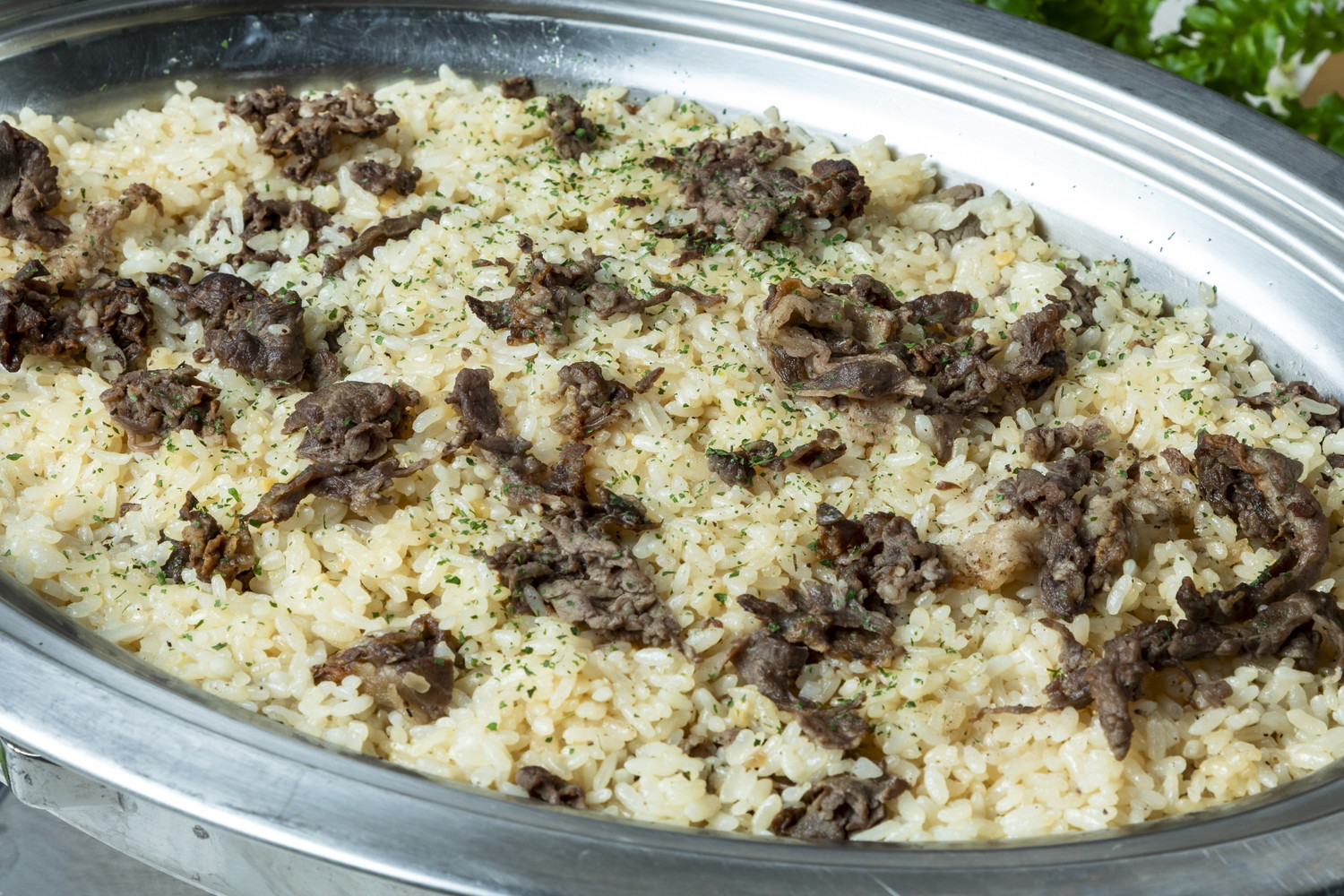 ステーキハウスのビーフピラフ