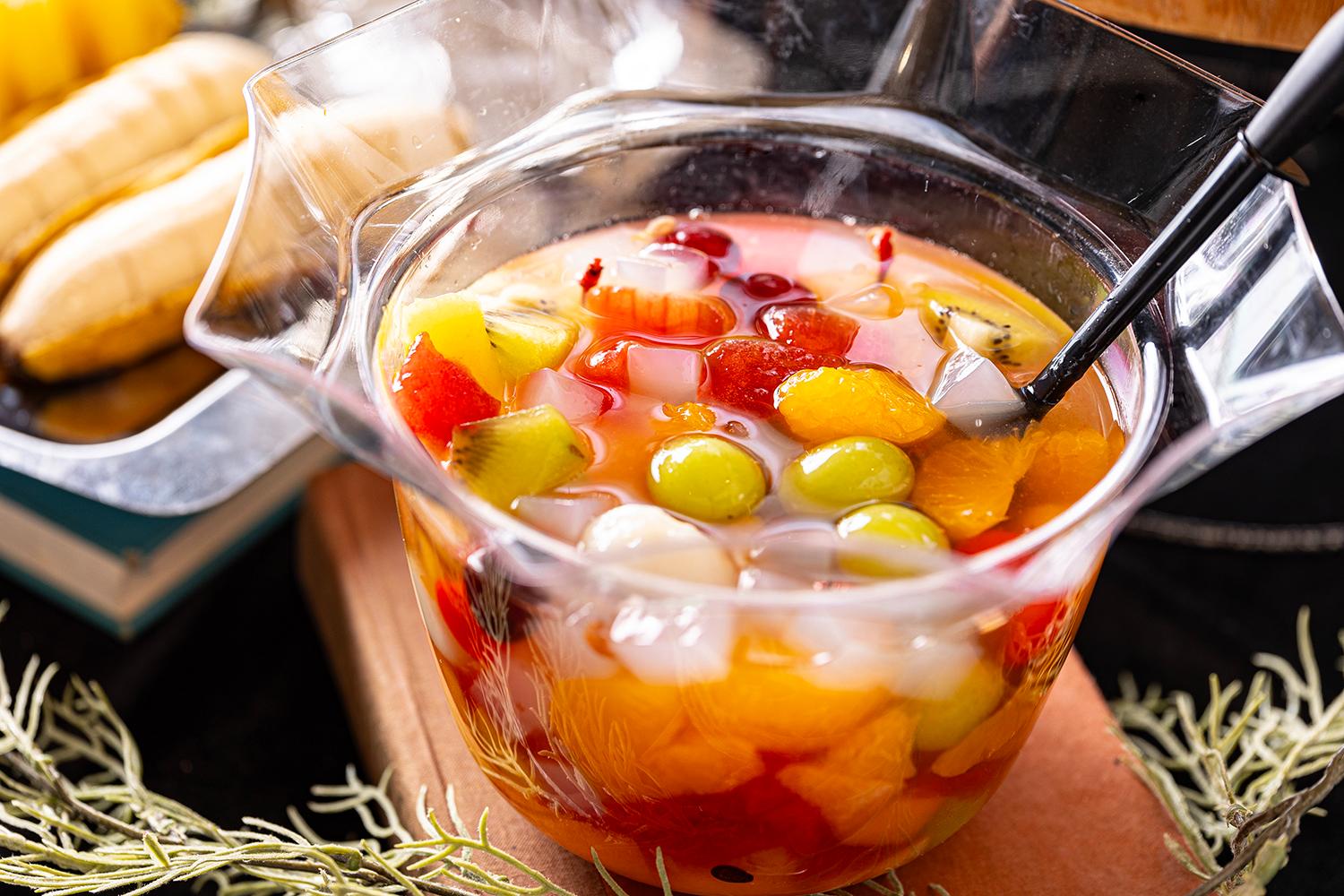 手作り白玉入りフルーツポンチ