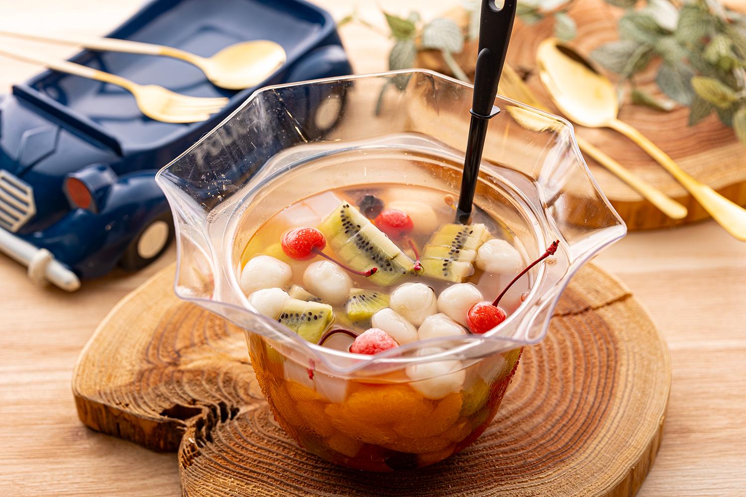 手作り白玉入りフルーツポンチ