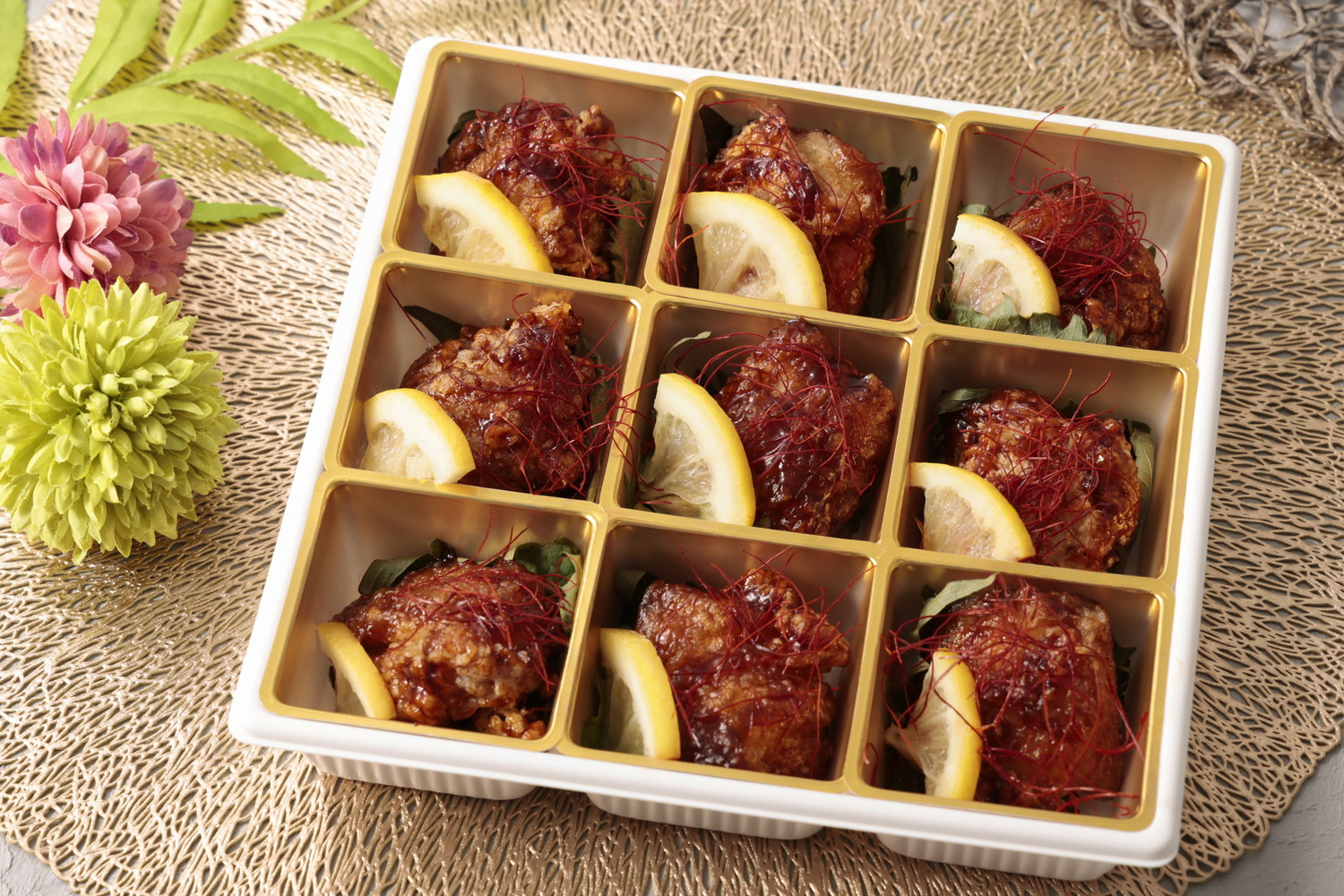 ジューシー鶏唐揚げ黒酢あん和え