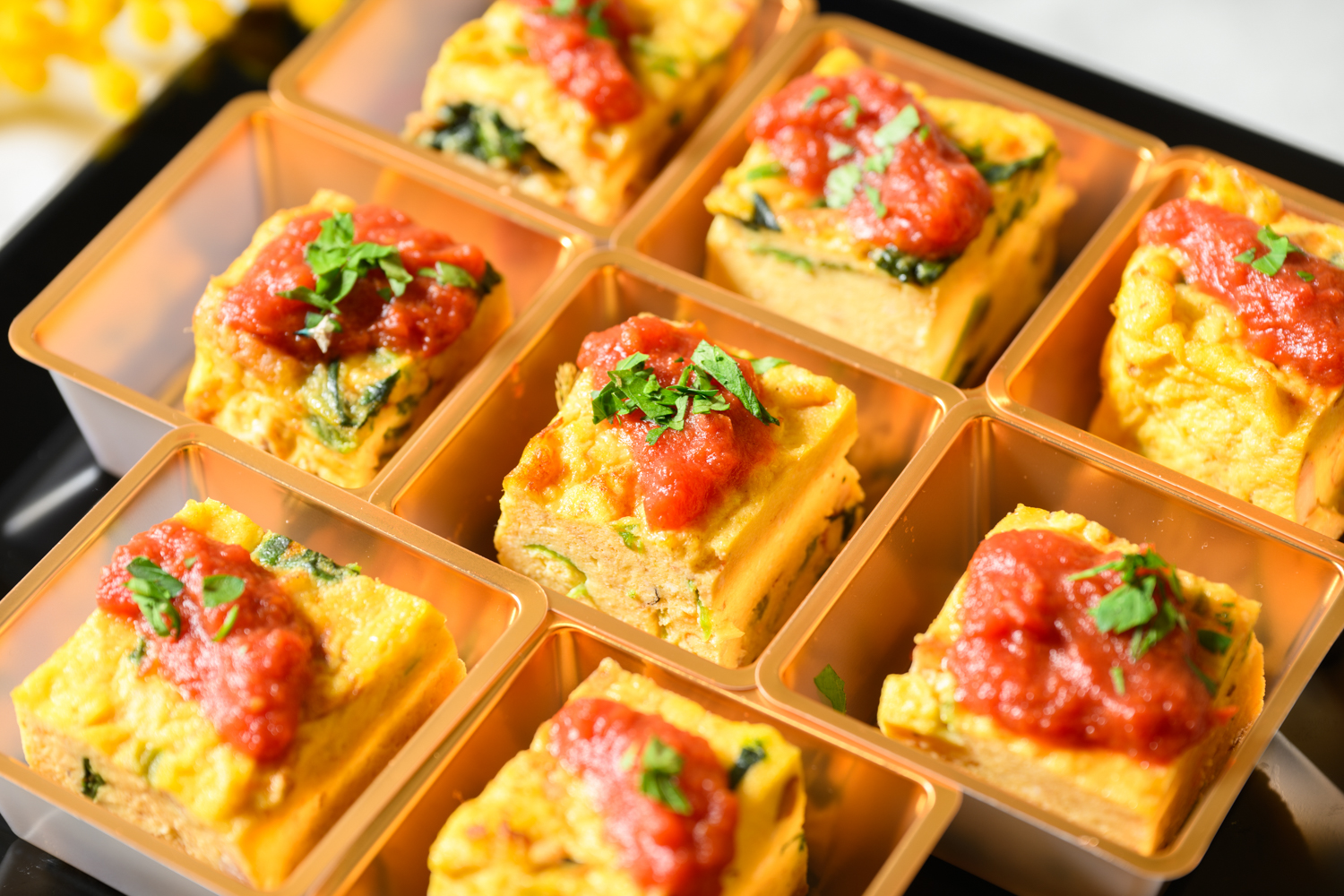 自家製ベーコンとホウレン草フリッタータ