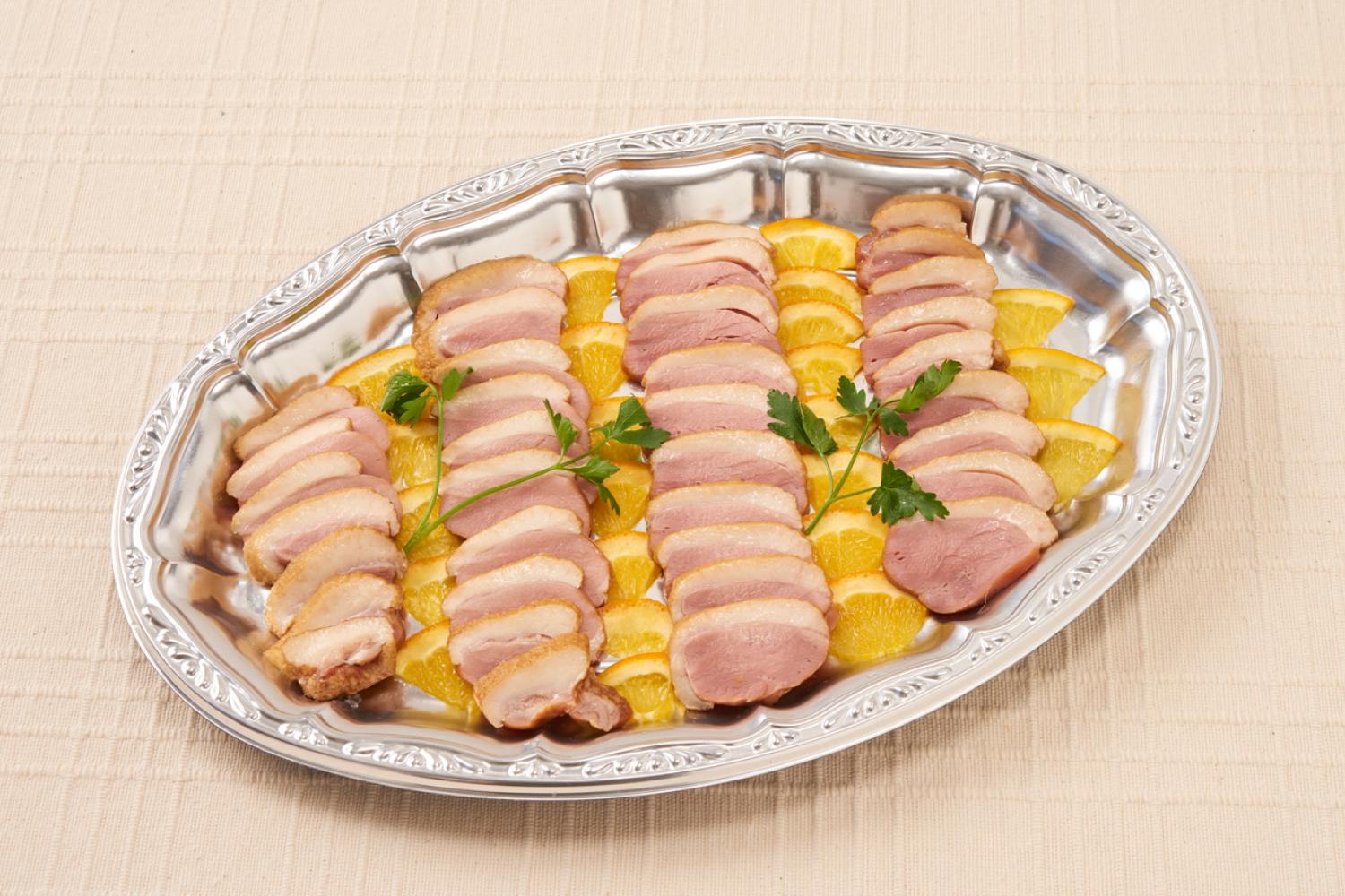 合鴨ロースのオレンジソースがけ