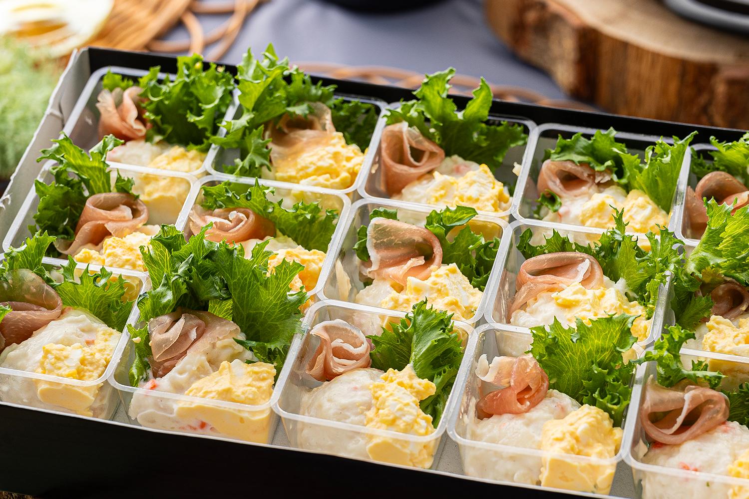 生ハムとミモザのポテトサラダ