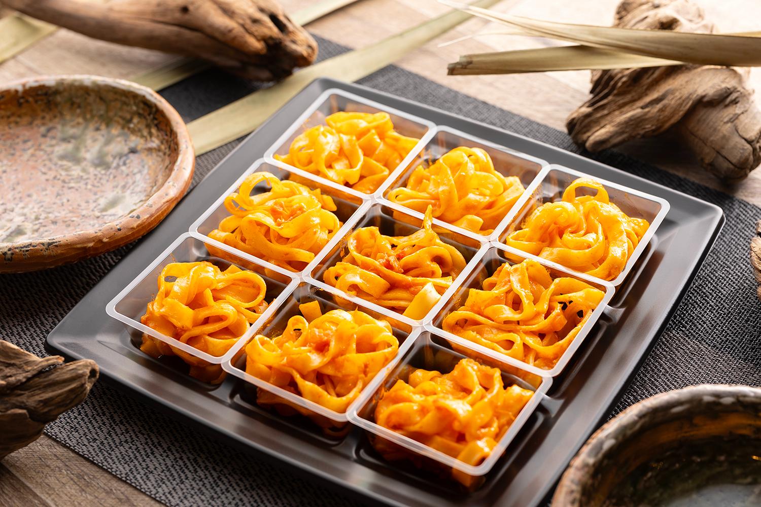 生パスタ　蟹のクリームソース