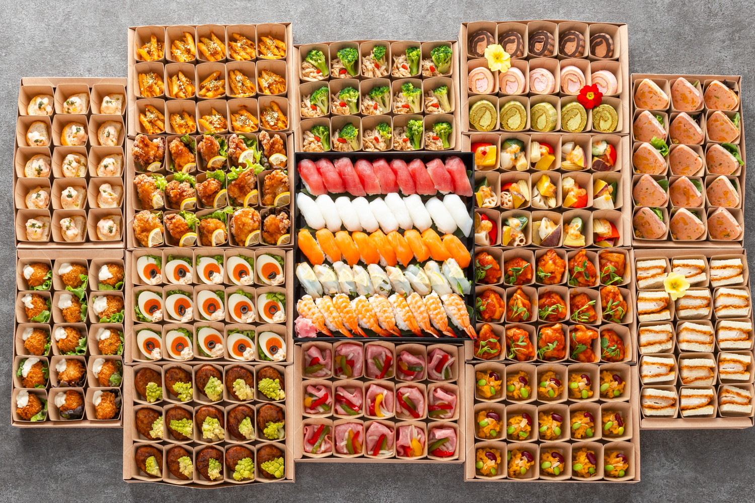 彩り豊かでバリエーション豊富な料理構成
